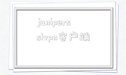 junipersslvpn客户端的简单介绍